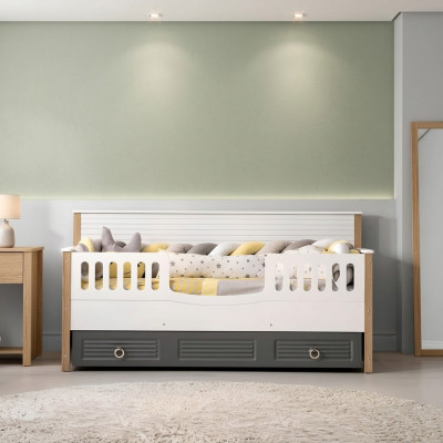 Bed Frame Perfect Children's Bed Wood Children's Room Bed Frame Grey