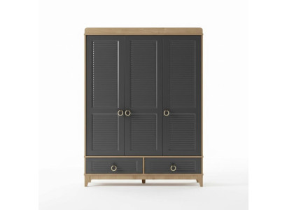 Wardrobe Grey Wood Cabinet Design Children's Room Wardrobes