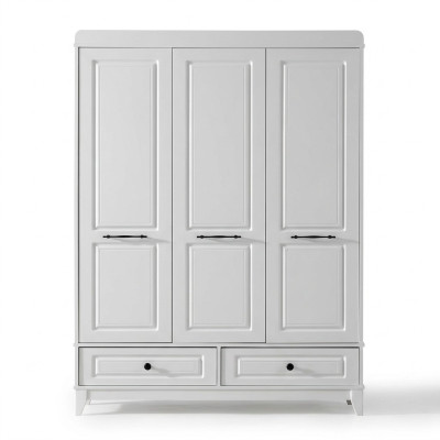 Wardrobe White Wood Cabinet Design Children's Room Wardrobes
