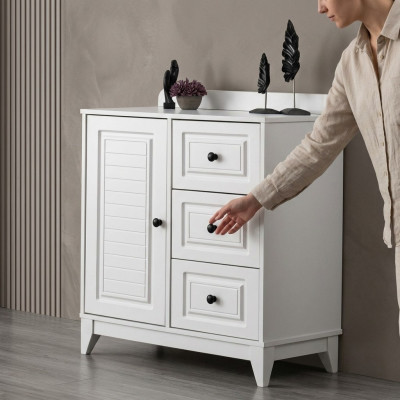 Luxurious white stylish dresser for babies wooden furniture for children's room