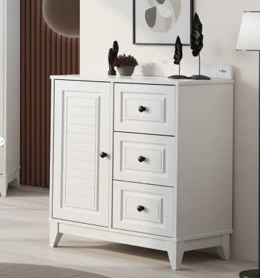 Luxurious white stylish dresser for babies wooden furniture for children's room
