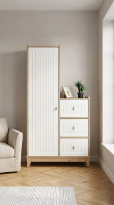 Luxurious wardrobe white wood closet design children's room novelty
