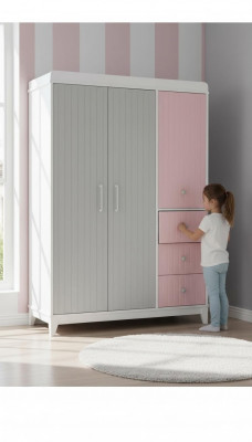 Stylish Wardrobe Multicolored Wooden Wardrobe Design Kids Room
