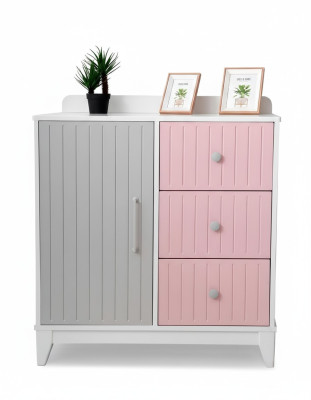 Dresser in Children's Room Modern Elegant Dresser Wood Multicolored Furniture