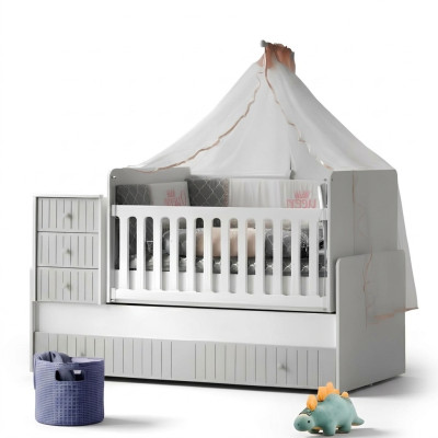 Stylish Cozy Children's Bed for Restful Sleep Luxurious Gray