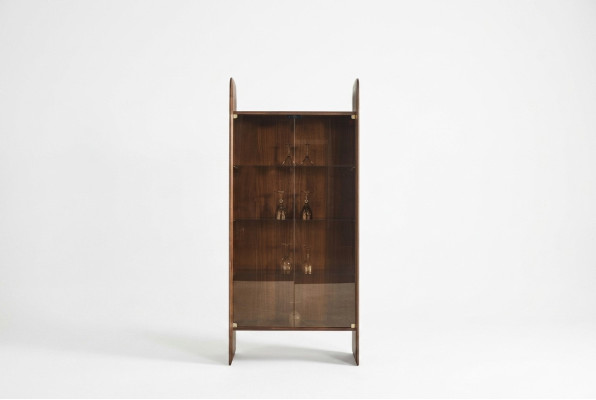 Display luxury cabinet wood style brown glass new cabinets glass cabinet
