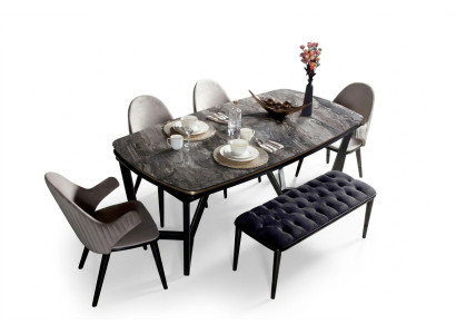 Luxurious dining room set consists of dining table and 4x chairs novelty 5-piece.