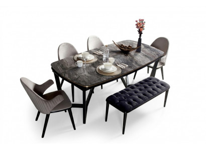 Luxurious dining room set consists of dining table and 4x chairs novelty 5-piece.
