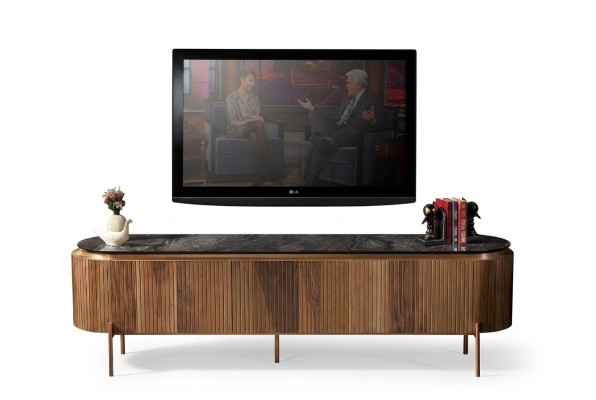 Elegant TV Lowboard Brown Color Luxurious Furniture for Living Room Novelty