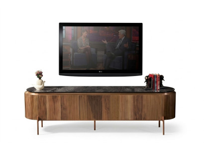 Elegant TV Lowboard Brown Color Luxurious Furniture for Living Room Novelty