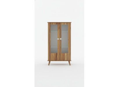 Robust wooden display cabinet designer 2-door glass showcase glass cabinet noble furniture