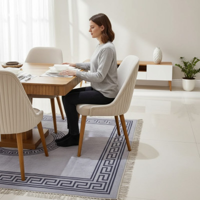 White dining room chair, designer kitchen chair, modern upholstered chairs