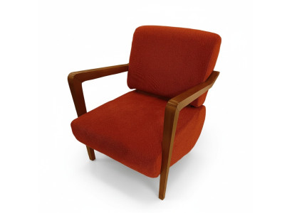 Modern Red Upholstered Armchair Living Room Single-Seater Designer Seating Furniture