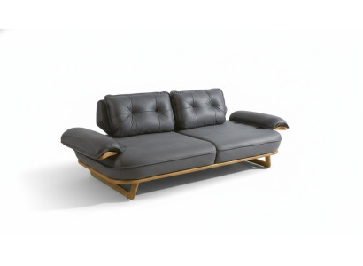 Exclusive Gray 3-Seater Designer Sofa Living Room Upholstered Couch Furniture