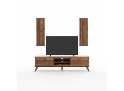 Stylish Light Brown TV Lowboard Designer RTV Living Room Sideboard