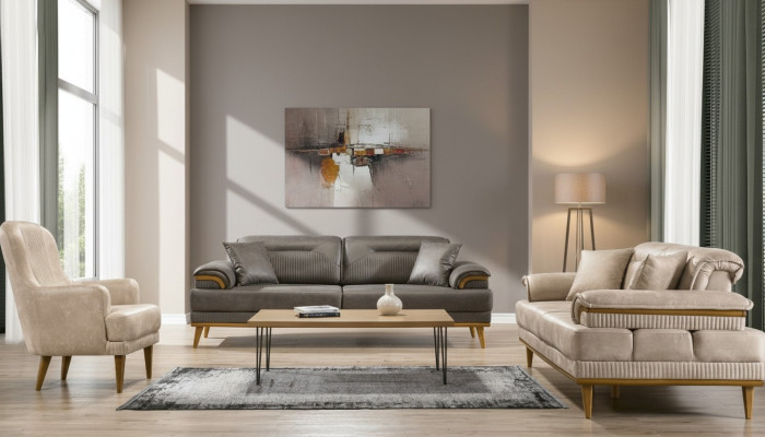 Designer living room couch set luxury sofa suite 3+3+1 seater 3-piece set