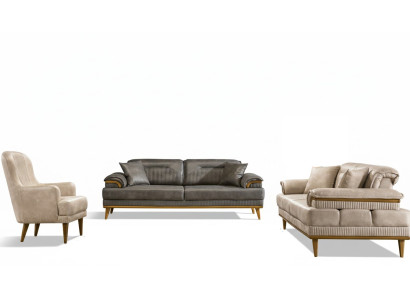 Designer living room couch set luxury sofa suite 3+3+1 seater 3-piece set
