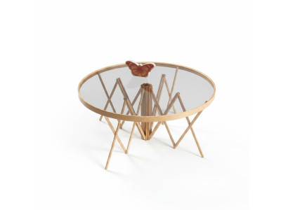 Exclusive Round Coffee Table Designer Wood Table Modern Glass Table New