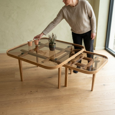 Modern wooden tables designer living room coffee tables luxurious glass tables