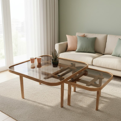 Modern wooden tables designer living room coffee tables luxurious glass tables