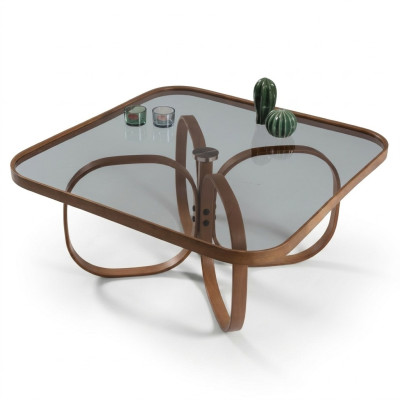 Exclusive glass table square living room coffee table wooden table new