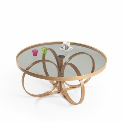 High-quality round coffee table designer round table living room wooden furniture