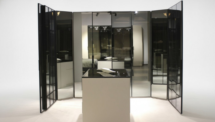 Exclusive glass cabinet bedroom wardrobe designer dresser