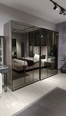 Exclusive black wardrobe stylish bedroom wooden furniture