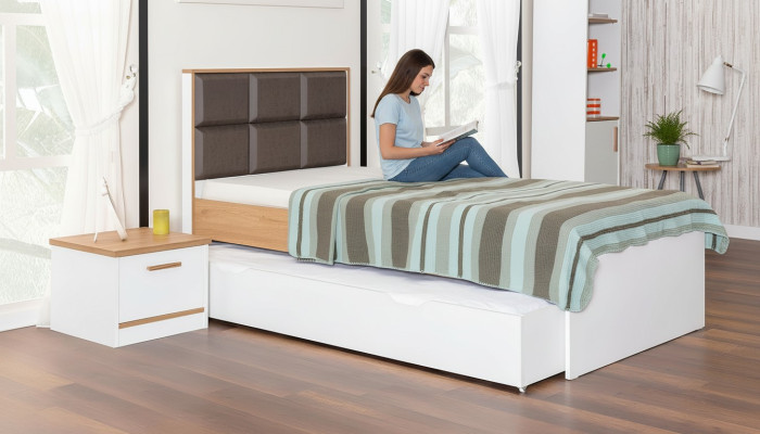 Exclusive children's room wooden bed designer single bed noble children's beds