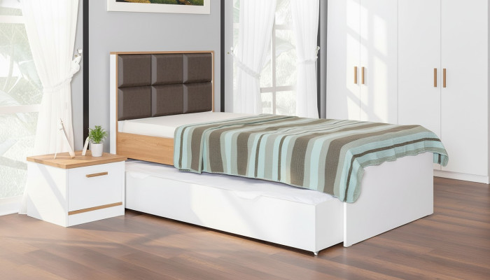 Exclusive children's room wooden bed designer single bed noble children's beds