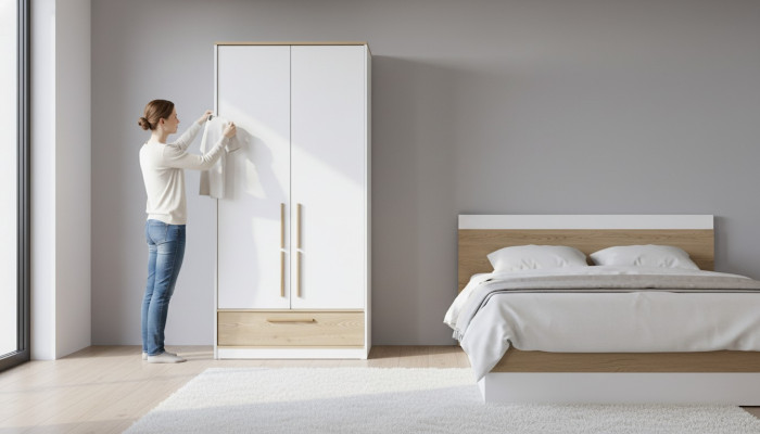 White children's room wardrobe designer youth room luxury wardrobe