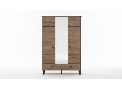 Brown wardrobe designer bedroom glass cabinet luxury wooden furniture