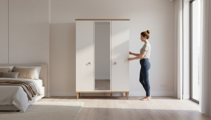 Luxurious white wardrobe designer wooden cabinet glass cabinet furniture