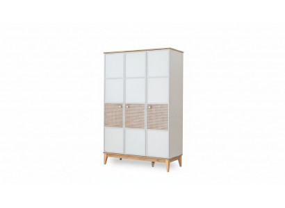 Dreitüriger Designer Holzschrank Kinderzimmer Exklusiver Kleiderschrank