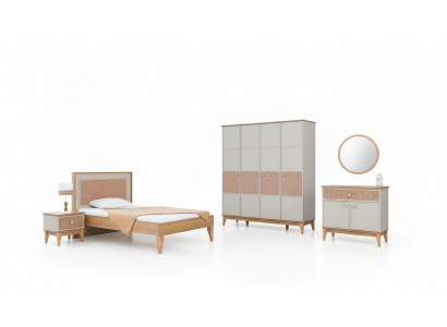 Komplettes Kinderzimmer Set Designer Bett Schrank Schreibtisch Kommode