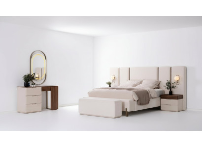 Bedroom set luxury complete bed 2x nightstand dressing table 4-piece new