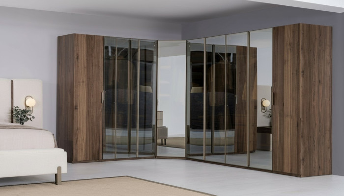 Modern brown corner cabinet designer shelf cabinet wood cabinet luxury furniture
