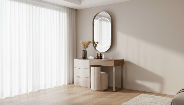 Bedroom set luxury vanity table and mirror stool design new 3-piece set
