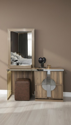 Stylish Bedroom Set Luxury Vanity Table with Mirror Design New