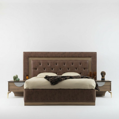 Bed 2x Nightstands 3-piece Bedroom Set Design Luxury Bedroom New