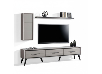 Stylish 3-door TV lowboard modern wall cabinet designer shelf