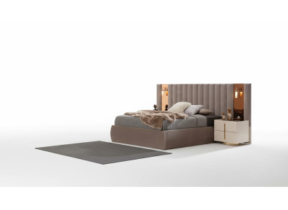 Stylish Bedroom Set Designer Dressing Table Wood 2x Bedside Tables