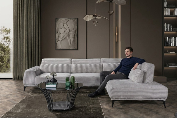 Stylish corner sofa L-shape luxury living room landscape sofas couches