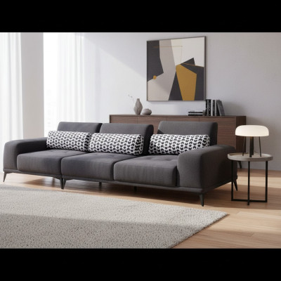 Gray 4-seater living room luxury couch modern couch upholstered furniture new