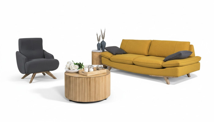 Stylish Living Room Suite Designer 3-Seater Luxury Couch Armchair 2-piece Set