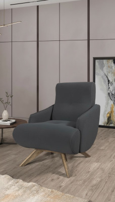 Gray lounge chair designer single-seater upholstered armchair living room furniture