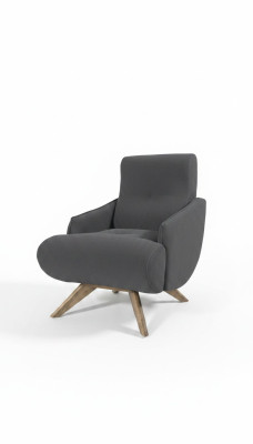 Gray lounge chair designer single-seater upholstered armchair living room furniture