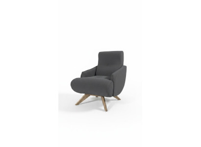 Gray lounge chair designer single-seater upholstered armchair living room furniture