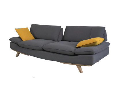 Stylish Grey 3-Seater Sofa Modern Luxurious Living Room Couches