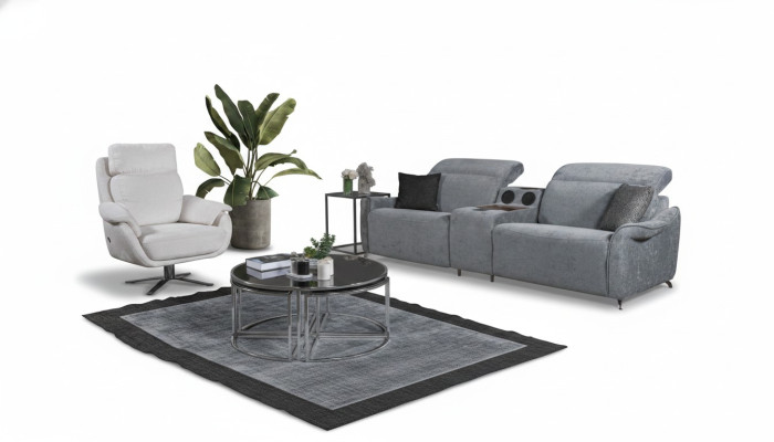 Modern sofa set living room 3-seater upholstered couches armchair